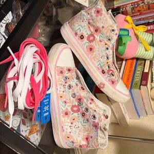 Cynthia Rowley Pink Floral Kids Sneakers